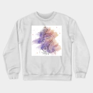 Butterlfy and Woman Silhouette Crewneck Sweatshirt